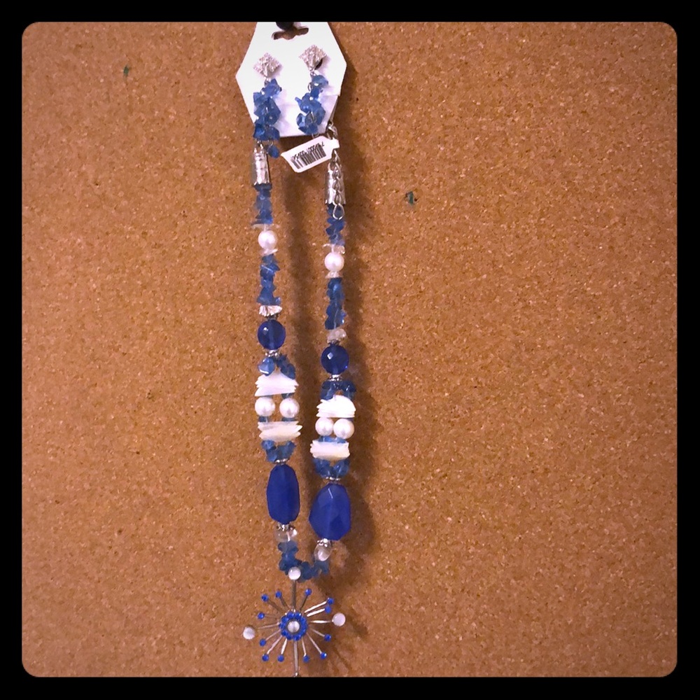 Custom hand made pendant necklace & earrings